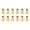 Gold, variant on YAHHU 12 Pieces Silver Electric Guitar Bridge Body Through String Ferrules Replacement Metal Bushings String Mounting Parts