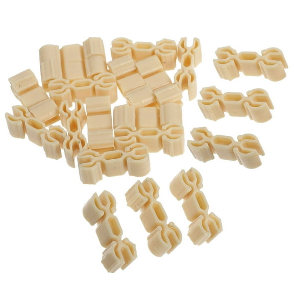 GOOHOCHY 20pcs Plastic Train Track Clips and Railway Track Adapters Wood Connectors for Kids Building Train Games