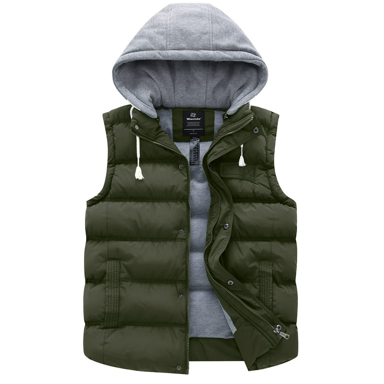 volwassene Atlas Goot Wantdo Women's Warm Winter Vest Jacket Insulated Sleeveless Coat with Hood  Olive Size S - Walmart.com