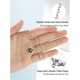 thumbnail image 6 of PROSTEEL Sterling Silver Rhombic CZ Pendant Necklace for Women Black Cubic Zirconia Jewelry Valentine Mother Gift for Daughter Mom Wife, 6 of 8