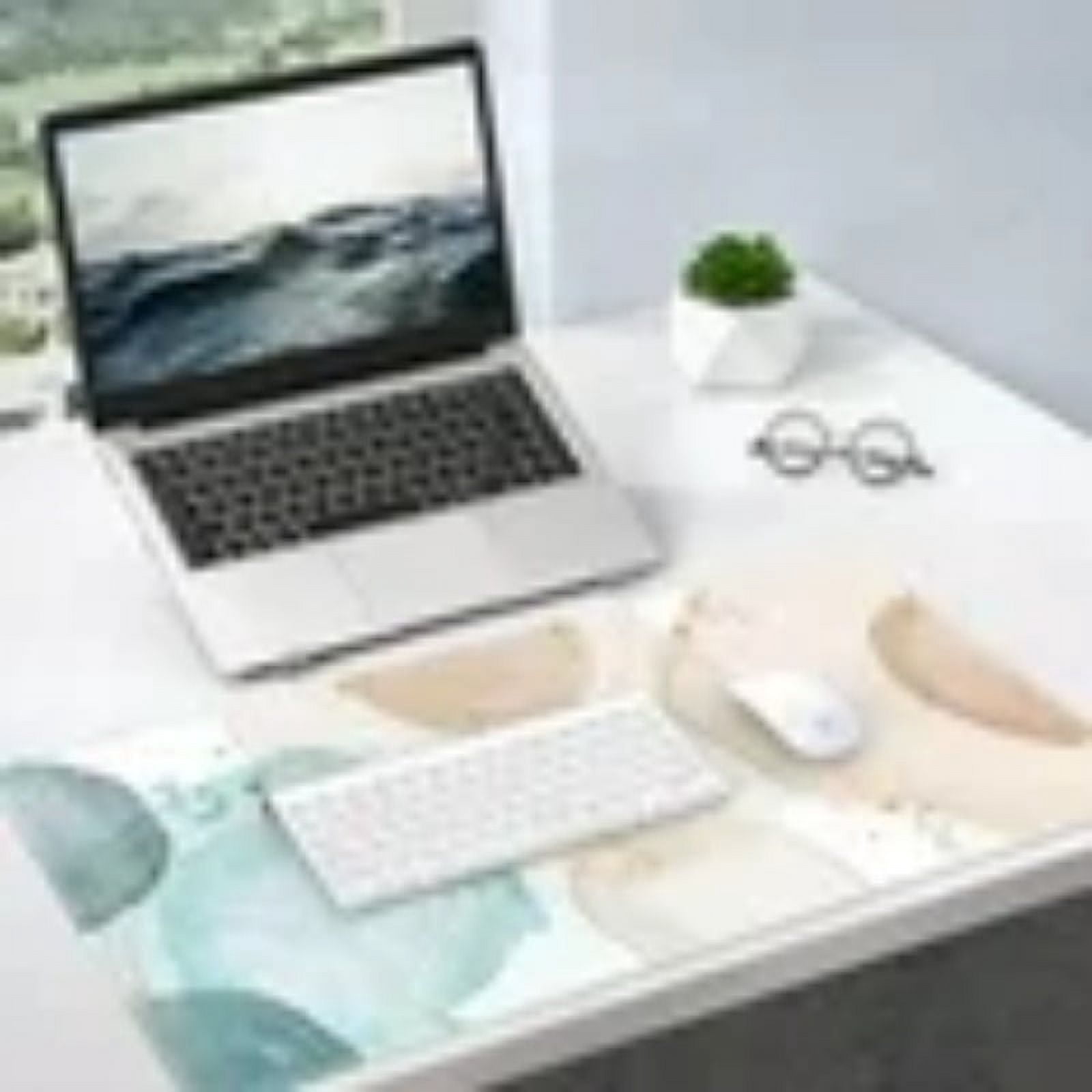 Desk Mat, Gaming Mouse Pad Large, XL Mousepad, Keyboard Mat with Non Slip Base, Extended Laptop Desk Pad Matt, Computer Mat for Office Vanity Desktop Table Writing, Pink Marble