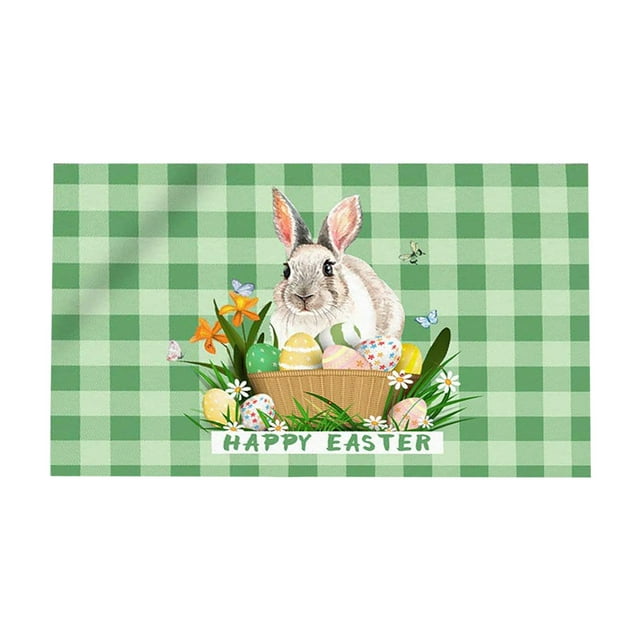 Binwennn Heavy Blanket Rose Rug Warm Blanket Throw Easter Bunny Bathroom Carpet Spring Tufted Absorbent Bath Mat Suitable For Bathroom Shower Bathtub Kitchen Area Carpet Decoration 40x60cm