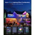 thumbnail image 5 of ASAHOM 100FT AI Permanent Outdoor Lights with 72  RGBCW LEDs and Dual Output, 30,000 Lighting Effects, IP67 Waterproof for Outdoor Decor and Daily Lighting, White, 5 of 9