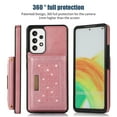 thumbnail image 2 of Feishell Crossbody Wallet Women Case for Samsung A53 5G,[RFID Blocking] Credit Card Holder Phone Case with Strap,PU Leather Purse with Lanyard Bling Flip Cover for Samsung Galaxy A53 5G, Pink, 2 of 10