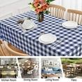 thumbnail image 3 of Garvee 52" x 84" Navy Blue Farmhouse Tablecloth Buffalo Plaid Checkered Stain Resistant Waterproof Tablecloth Table Cover, Rectangle, 3 of 6