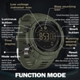 thumbnail image 7 of Men's Digital Watch Waterproof Pedometer Watches Sport Watch Step Counter Calorie Military Watch with Stopwatch Alarm LED Backlight Countdown, 7 of 7