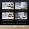 thumbnail image 6 of DREAME L40s Ultra Robot Vacuum Kit and Mop,19000Pa Suction, Auto-Empty Mop Self-Cleaning ,Detangling DuoBrush, Extending Mops and Side Brush, 1.57in Obstacle Clearing, App & Voice Control, White, 6 of 12