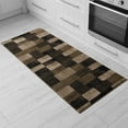 thumbnail image 2 of Rug Branch Contemporary Geometric Checkered Brown Beige Indoor Runner Rug - 3x15, 2 of 8