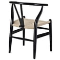 thumbnail image 3 of Fauteuil de Salle à Manger LexMod Amish, Noir, Lot de 2, 3 of 4