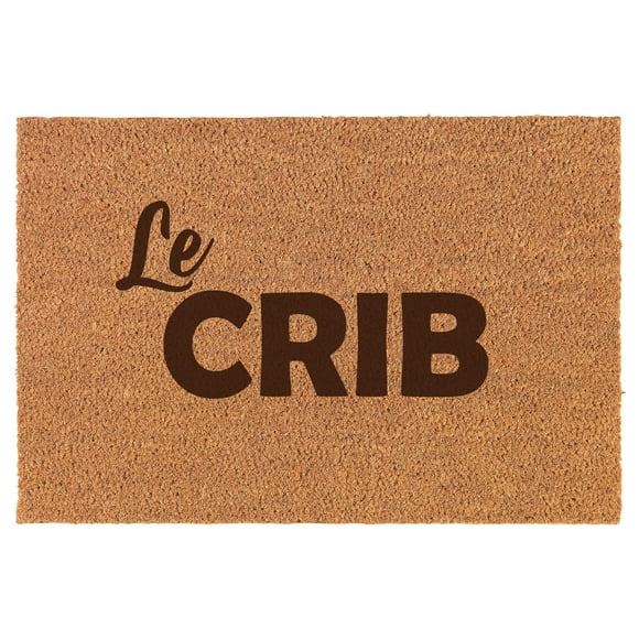 Le Crib Doormat Brown Natural Coir Rectangular Front Entry Non Slip Door Mat (16 in. x 24 in.)