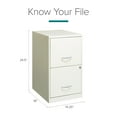 thumbnail image 3 of Space Solutions 18" Deep 2 Drawer Letter Width Vertical File Cabinet, White, 3 of 18