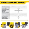 thumbnail image 6 of Aceup Energy 7HP 212cc Gas Engine Horizontal Shaft, 4 Stroke OHV Gas Motor, Shaft 3/4" (19mm) Diameter Recoil Start, 6 of 9