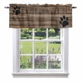 thumbnail image 2 of Farmhouse Dog Paws Valances for Windows,Kitchen Valance Rod Pocket Short Curtain, Animal Claws Vintage Wood Board Valance Curtain Window Valances for Bedroom Bathroom Living Room 42x18in, 2 of 9