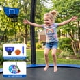 thumbnail image 5 of SaveJoy 8FT Trampolines for Kids with Safety Enclosure, Basketball Hoop & Lights, Kids Trampoline Indoor & Outdoor, 5 of 11