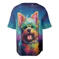thumbnail image 2 of Hippie Yorkshire Terrier Portrait oil painting Watercolor Tie-dye Vintage All Over Print 3D Baseball Shirt Yorkie Dog Lover Gifts Softball Sport - 00015, 2 of 6
