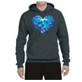 thumbnail image 2 of Wild Bobby, Cute Heart Shaped Couple Dolphins, Animal Lover, Unisex Graphic Hoodie Sweatshirt, Charcoal, 3XL, 2 of 3