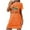 Orange, variant on Fjofpr Shirts for Women Trendy Women's Carnival Short Nightgown With Printed Round Neck And Short Sleeves On The Chest