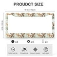 thumbnail image 3 of 2 Pcs Set Woodland Animals Cute First Christmas License Plate Frame Farmhouse Winter Forest Animals Funny License Plates Quality Aluminum Metal 2 Hole for US Standard Vehicles for Women Men, 3 of 6