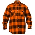 thumbnail image 1 of Rothco Extra Heavyweight Buffalo Flannel Shirts, Orange Plaid, Small, 1 of 2