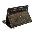 thumbnail image 4 of Dteck Handbag Case for Samsung Galaxy Tab S9 FE+ 12.4 inch X610/X616B,Magnetic Leather Crossbody Folio Stand Wallet Case with Pencil Holder, Card Slots, Hand Strap, Shoulder Strap,Black/Gold, 4 of 9