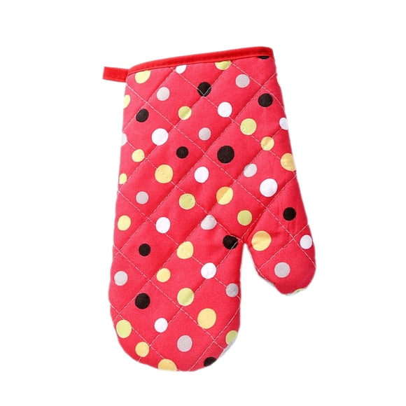 Wosthever Manopla Manoplas para horno de microondas Manoplas de algodón para hornear Puntos grandes rojos Type3 NO3