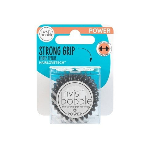Invisibobble Black Strong Grip Power Hair Ring 3 Pack