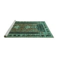 thumbnail image 2 of Ahgly Company Machine Washable Indoor Rectangle Persian Turquoise Blue Traditional Area Rugs, 5' x 8', 2 of 4