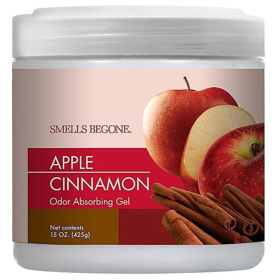 SMELLS BEGONE 15oz Odor Absorber Gel - Air Freshener & Odor Control - Apple Cinnamon