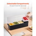 thumbnail image 4 of VEVOR Serveur de Condiments Réfrigéré Plateau de Service à 4 Compartiments avec Couvercle pour Fruits, 4 of 9