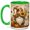 Green, variant on Halloween Gnome Coffee Mug, Gemstone Ghost Mug, Ceramic Cup