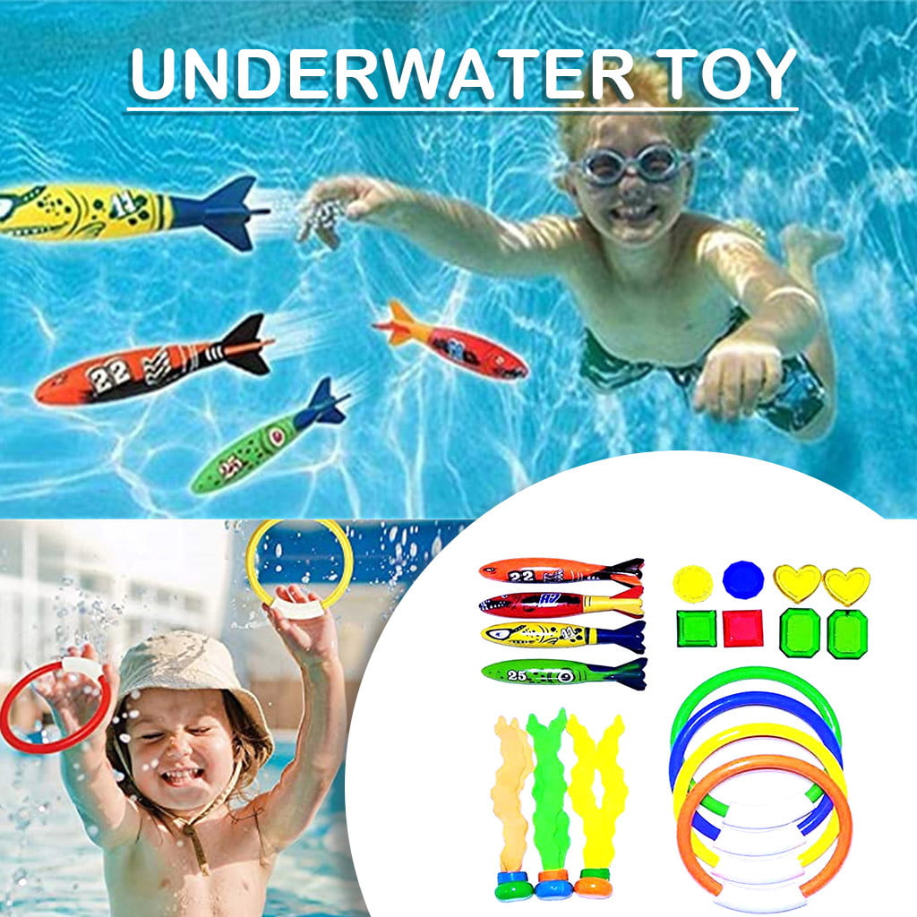 30 piece Swimming Pool Toys Underwater Diving Game Kit Treasures Gift Toys 