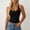 Black, variant on Women's Racerback Cropped Tank Top, Sleeveless Basic Cami for Summer, Women's Army Green, Sizes S-2XL