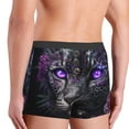 thumbnail image 3 of Goofa Purple-Eyed Floral Leopard Printed Men's Boxer Briefs Underwear, Moisture-Wicking Underwear, Trunk,Soft and Breathable Cotton Underwear-Medium, 3 of 9