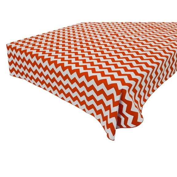 Cotton Tablecloth Chevron Zig Zag Print Red