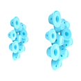 thumbnail image 2 of Rulos para el cabello Qarigey 20 piezas rulos de silicona 10 grandes 10 pequeños color Azul claro, 2 of 6