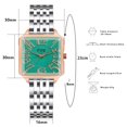 thumbnail image 3 of HBFAGFB Ladies Watch Womens Fashion Square Steel Versatile Wristwatch Going Out Daily Use Green, 3 of 5