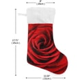 thumbnail image 2 of Coolnut 2 PCS Christmas Stocking Valentine's Day Red Rose Big Warm 17.7 x 12 Inch Hanging Xmas Stockings Decoration for Family Holiday Party Ornaments Decor Fireplace, 2 of 7