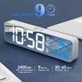 thumbnail image 2 of FlyFlise LED Digital Alarm Clock for Bedroom Electronic Clock with Thermometer 2 Alarms Snooze Function 5 Level Brightness Wall Mount Mirror Clocks USB for Bedside Desk Office, 2 of 8