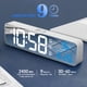 thumbnail image 3 of Reloje Digital LED Grande Para El Reloj Electrónico De Dormitorio Con Termómetro 2 Alarmas Función De Repetición De 5 Niveles Relojes De Espejo De Montaje De Pared USB Para El, 3 of 7