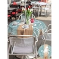 thumbnail image 5 of Outdoor Tablecloth with Umbrella Hole for Patio/Picnic/Party/Camping, Coastal Octopus Waterproof Table Cloth Round Cover Washable, Summer Coral Ocean Vintage Wood (Dia 54"), 5 of 8