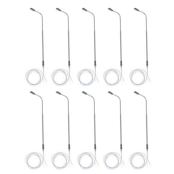 SHISUYAN Model Railway Train Lamp in Stainless Steel for Scaled Model Layout OO or HO Scale 10 Pieces