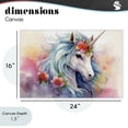 thumbnail image 4 of Stupell Industries Cottage Magical Unicorn with Blossoms Canvas Art, 24 x 16, by Creative Studio, 4 of 8