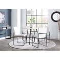thumbnail image 5 of LumiSource Black Steel, White PU High Back Fuji Dining Chair - Set of 2, 5 of 11