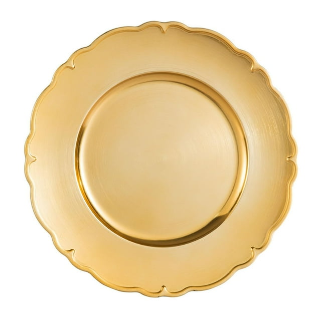 Assiette de présentation 33cm Holiday time de couleur Or - Pack de 4
