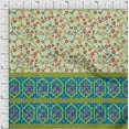 thumbnail image 1 of oneOone Cotton Poplin Fabric Geometric|Leaves & Floral Panel Print Fabric BTY 56 Inch Wide, 1 of 3