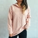thumbnail image 4 of Ailaofu Women's Sweaters 2025 Fall Winter Quarter Zip Casual Ribbed Cable Knit Pullover, 4 of 6