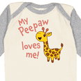 thumbnail image 4 of Inktastic My Peepaw Loves me- cute giraffe Boys or Girls Long Sleeve Baby Bodysuit, 4 of 5