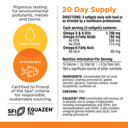 EQUAZEN PRO Fish Oil for Kids - Clinically Tested to Improve Focus, Learning + Behavior in Children, Teens - DHA / EPA Omega-3 + Omega-6 Supplement for Brain Support* (90 Softgels / 30 Servings)