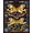 Multicolor Orange Blue, Pattern 2, variant on ODIKA Tibetan Tiger Versus Snake Striped Folk Ornate Border Battle for Dorm Room, Small Living Apartment, Stain Resistant Low Profile