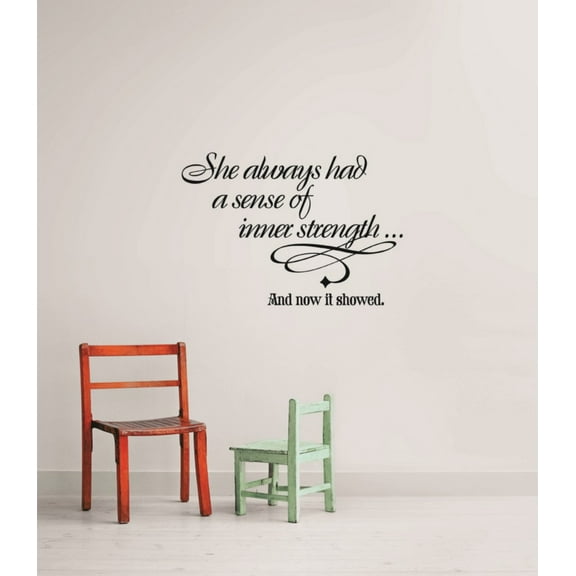 Do It Yourself Wall Decal Sticker She Always Had A Sense Of Inner Strength Inspire Life Quote Size: 16 X20"